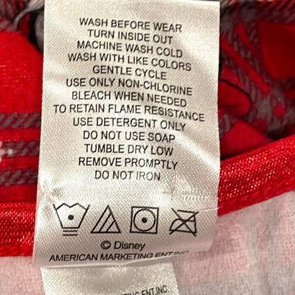 Disney Girls 4T Plaid Minnie Mouse Nightgown Flannel Ruffle Christmas Granny - Picture 8 of 12